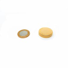 Ímã Neodímio Ø 25x5 mm N35 Dourado