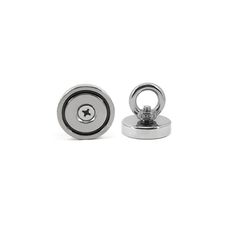 Kit Pesca Magnética com Fixador 48 mm Força Aproximada 65kg e Corda 20m Amarela