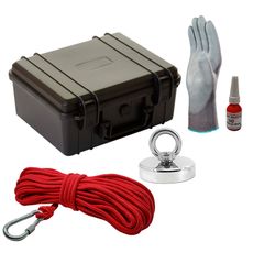 Maleta Pesca Magnética 60 mm Corda Vermelha Força Aproximada 120kg 5 Peças