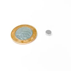 Ímã Neodímio Ø 6x3 mm N35