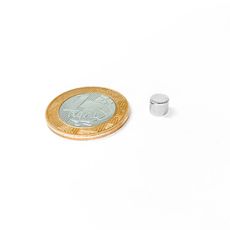 Ímã Neodímio Ø 6x5 mm N35
