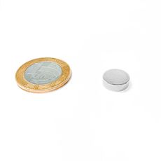 Ímã Neodímio Ø 12x4 mm N35