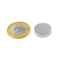 Ímã Neodímio Ø 20x5 mm N35
