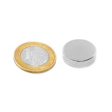 Ímã Neodímio Ø 20x6 mm N35