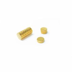 Ímã Neodímio Ø 10x3 mm N35 Dourado